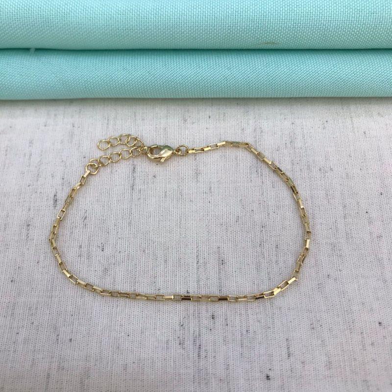 PULSEIRA ELO TIJOLINHO BANHADO A OURO