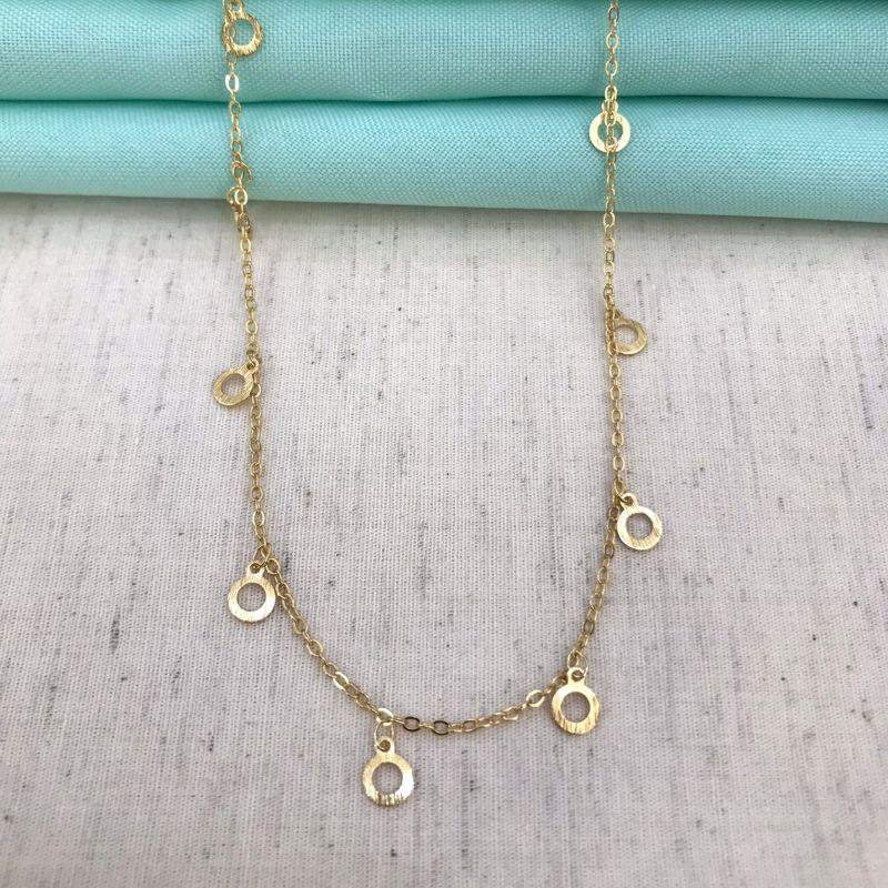 CHOKER MEDALHAS BANHADO A OURO