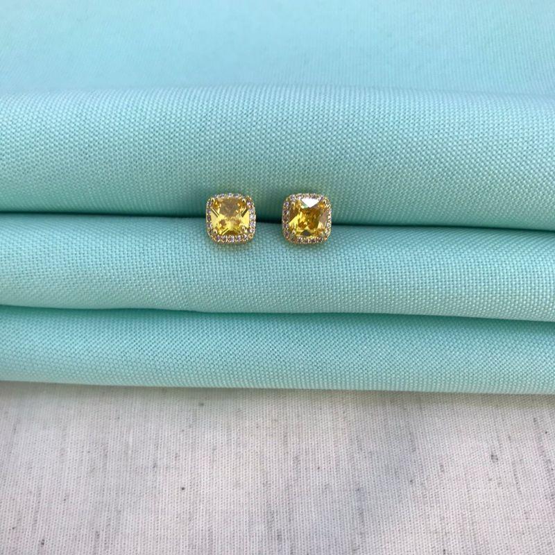 BRINCO AURORA CITRINO BANHADO A OURO