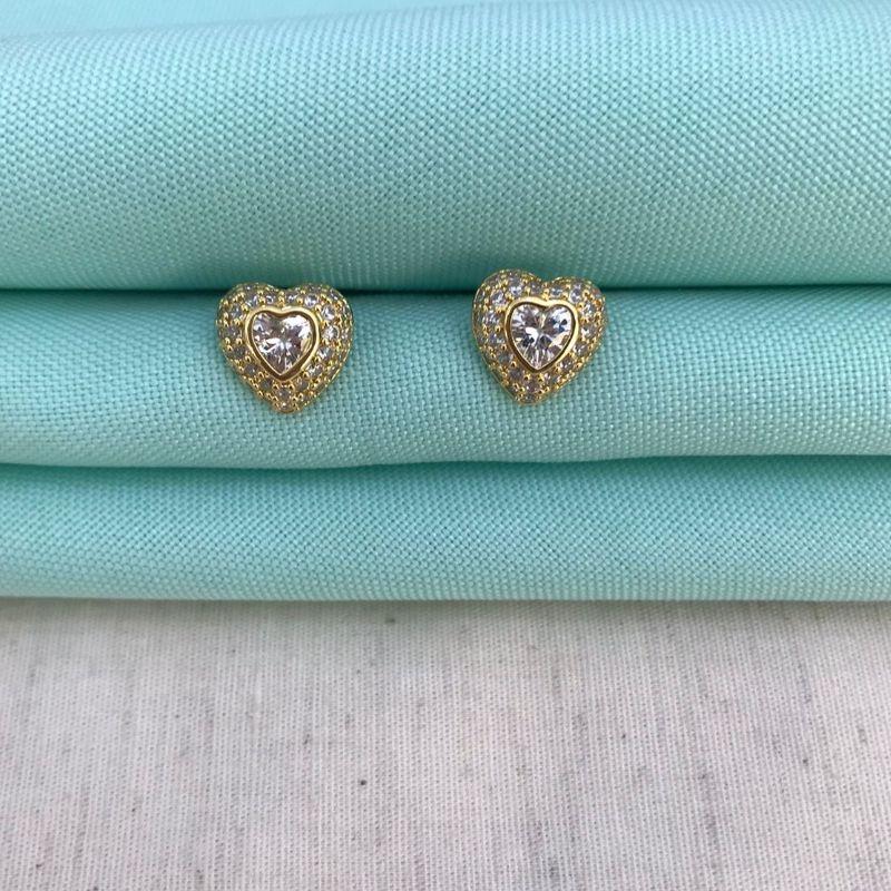 BRINCO CORAÇÃO AMORE BANHADO A OURO