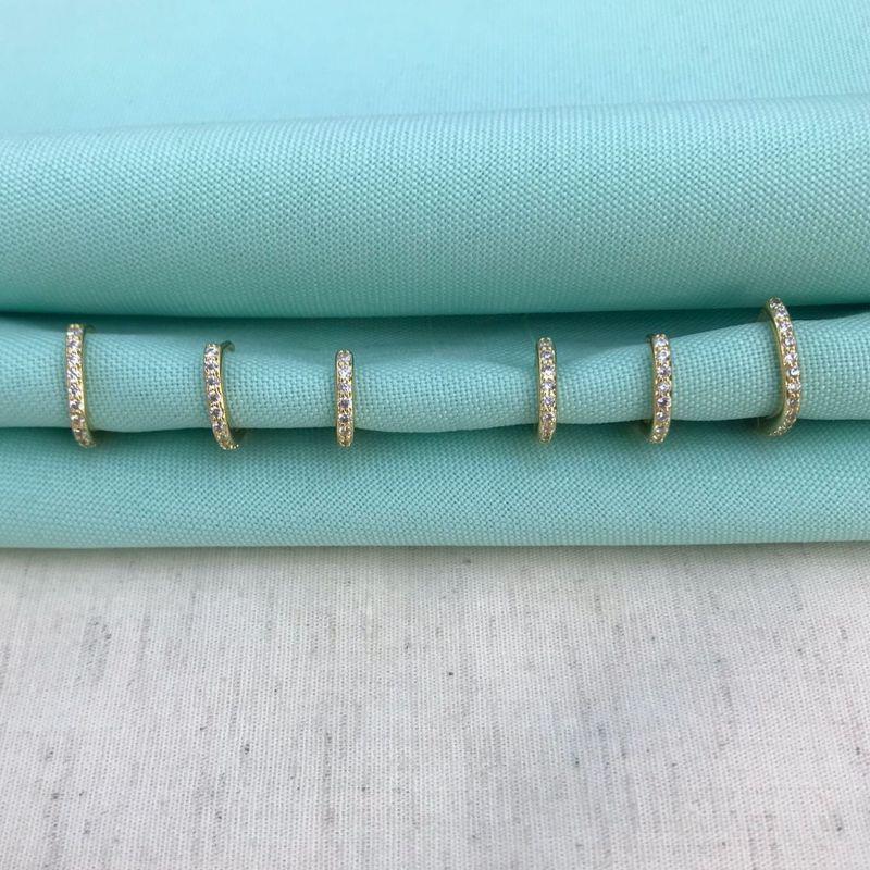 TRIO ARGOLA QUADRADA BANHADO A OURO