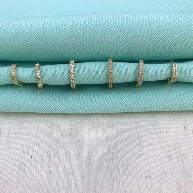 TRIO DE ARGOLA ZIRCÔNIA BANHADO A OURO