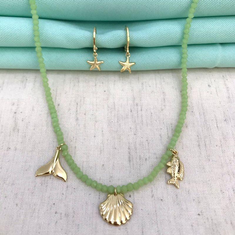 ARGOLA ESTRELA DO MAR BANHADO A OURO