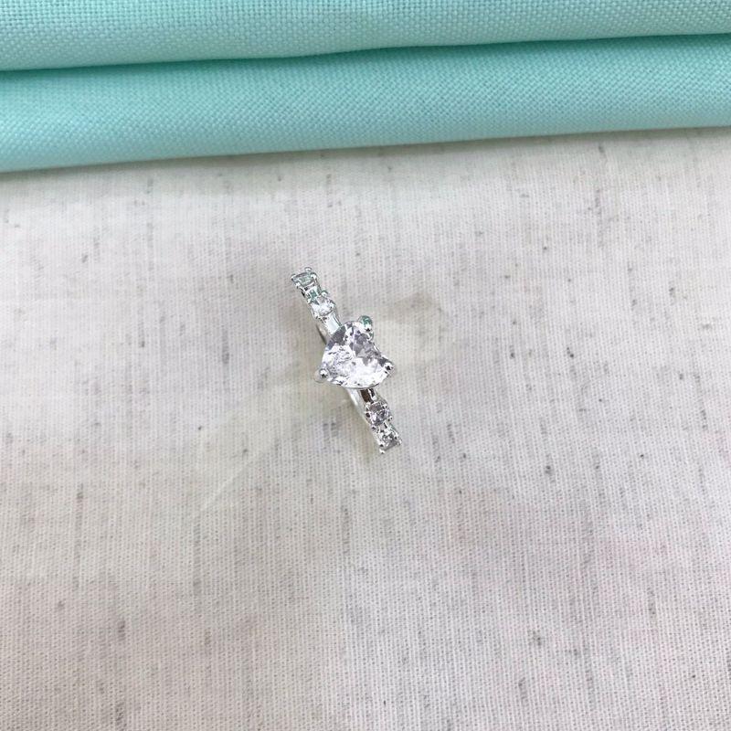 ANEL CORAÇÃO LARGE COM ZIRCÔNIA BANHADO A PRATA