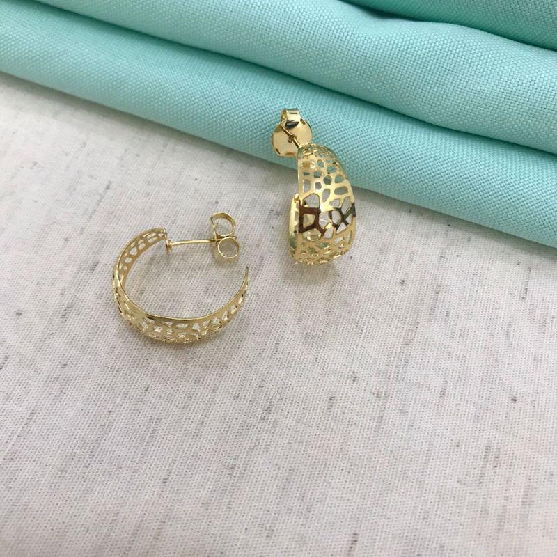 ARGOLA AROA BANHADO A OURO