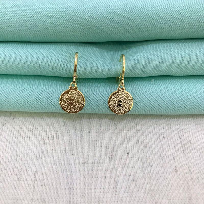 ARGOLA PAI NOSSO BANHADO A OURO