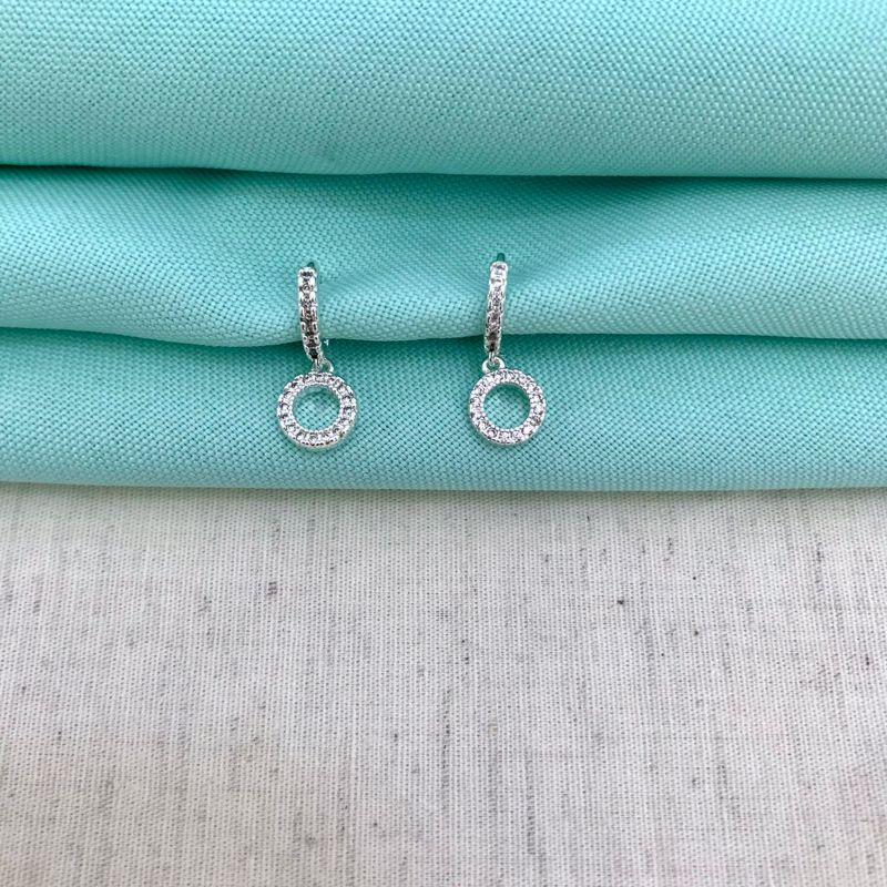 ARGOLA ZIRCÔNIA BANHADO A PRATA