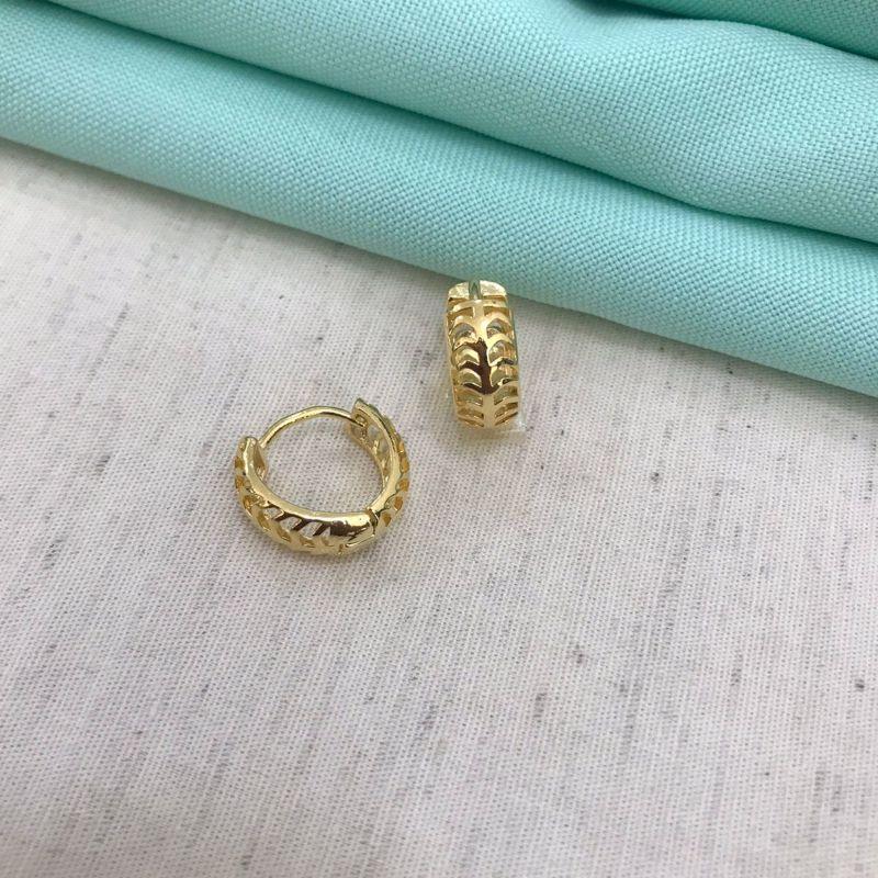 ARGOLA ZURIQUE BANHADO A OURO