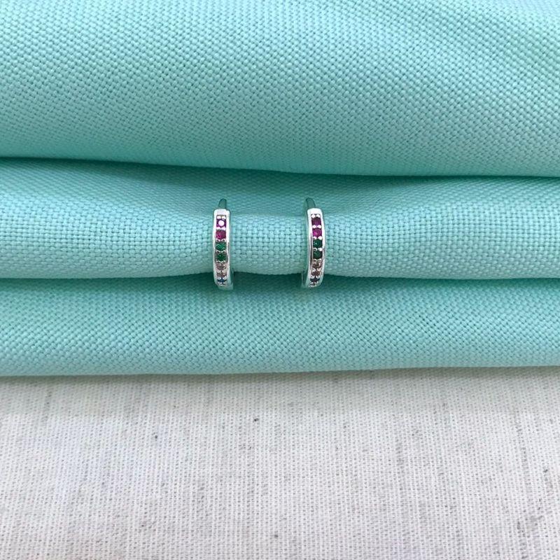 ARGOLINHA INF ZIRCÔNIA COLOR BANHADO A PRATA