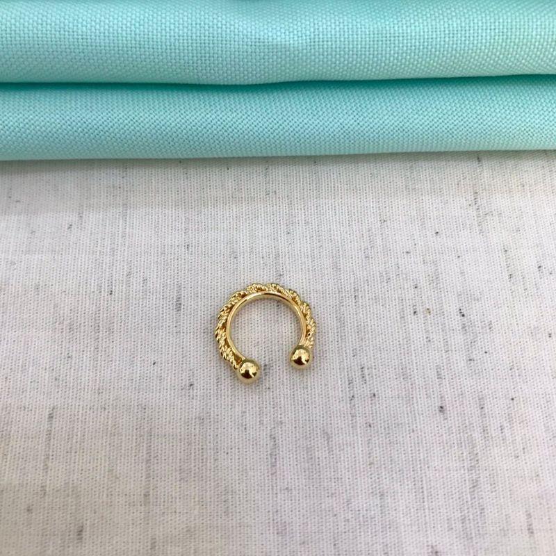 FAKE PIERCING PULSE BANHADO A OURO