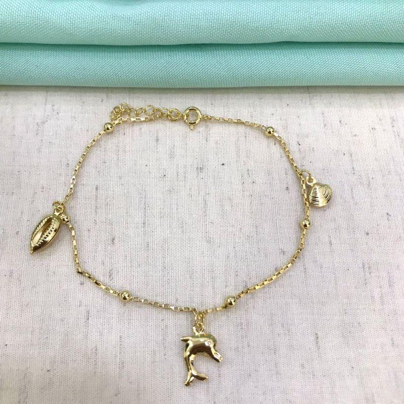 TORNOZELEIRA MARE BANHADO A OURO