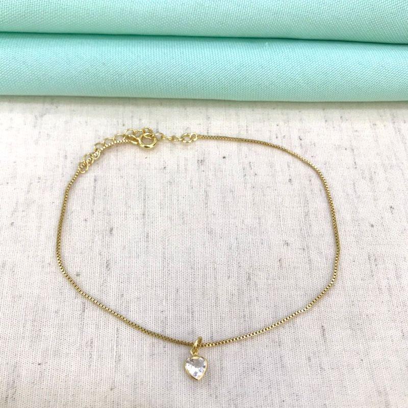 TORNOZELEIRA NIRA BANHADO A OURO