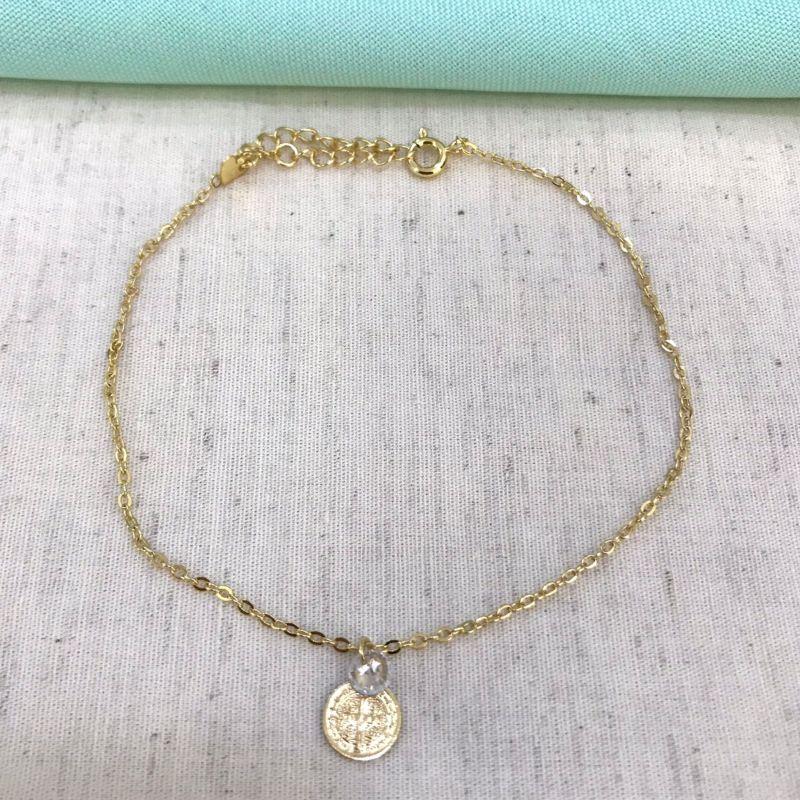 TORNOZELEIRA SÃO BENTO BANHADO A OURO