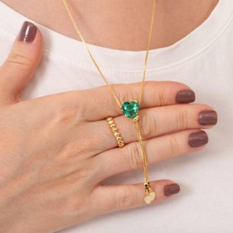 ANEL GOMOS BANHADO A OURO