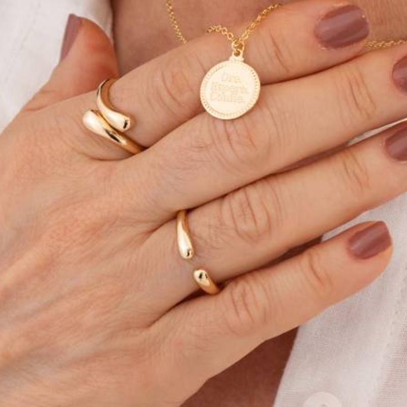 ANEL ORGÂNICO BANHADO A OURO