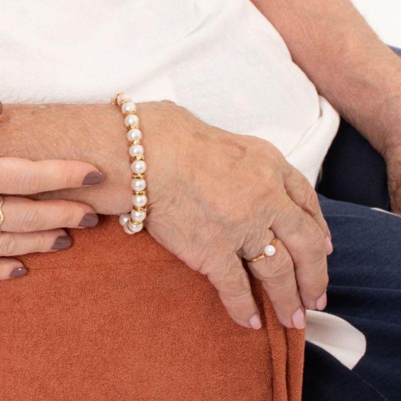 ANEL SOLITÁRIO PÉROLA BANHADO A OURO