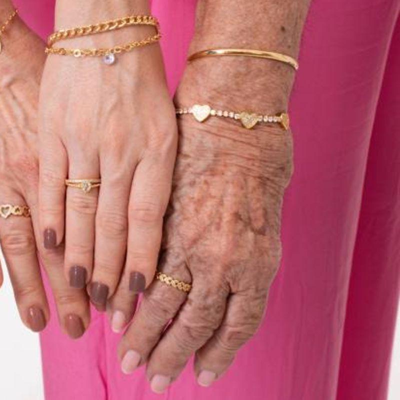 BRACELETE JEWELRY BANHADO A OURO