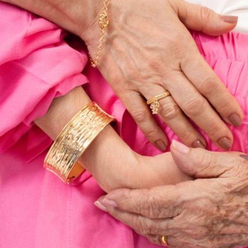 BRACELETE ORGÂNICO OVAL BANHADO A OURO