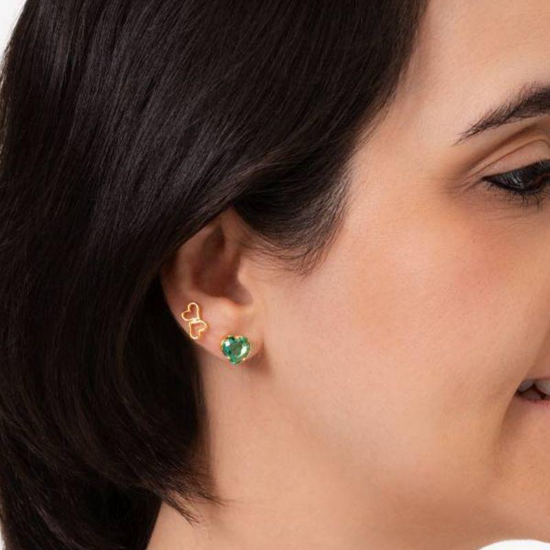 BRINCO CORAÇÕES BANHADO A OURO