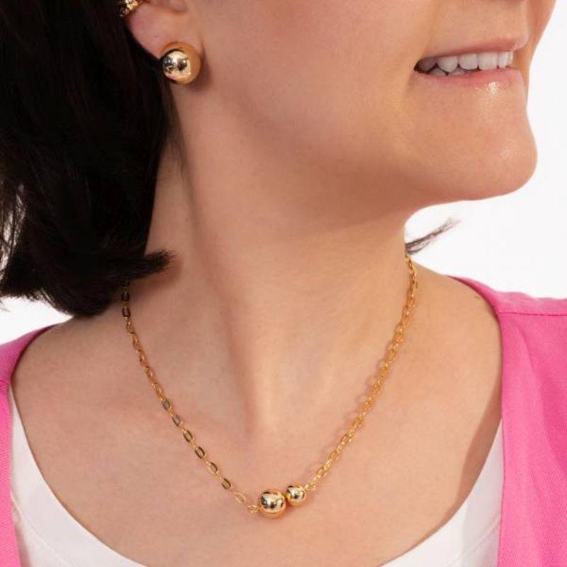 COLAR CARTIER ESFERA BANHADO A OURO