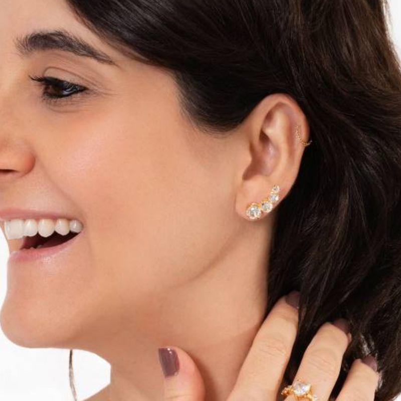 EARCUFF ZURI BANHADO A OURO