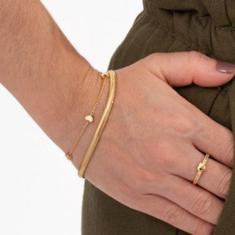 PULSEIRA AMOR ETERNO BANHADO A OURO