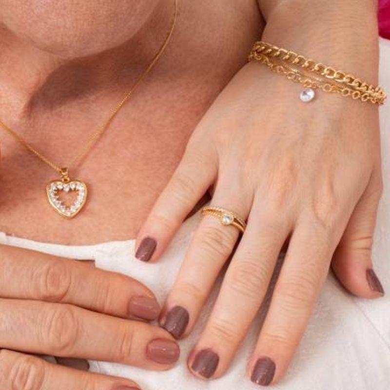 PULSEIRA ELOS BRAVE BANHADO A OURO