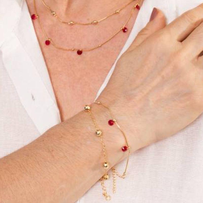 PULSEIRA ESFERA BANHADO A OURO