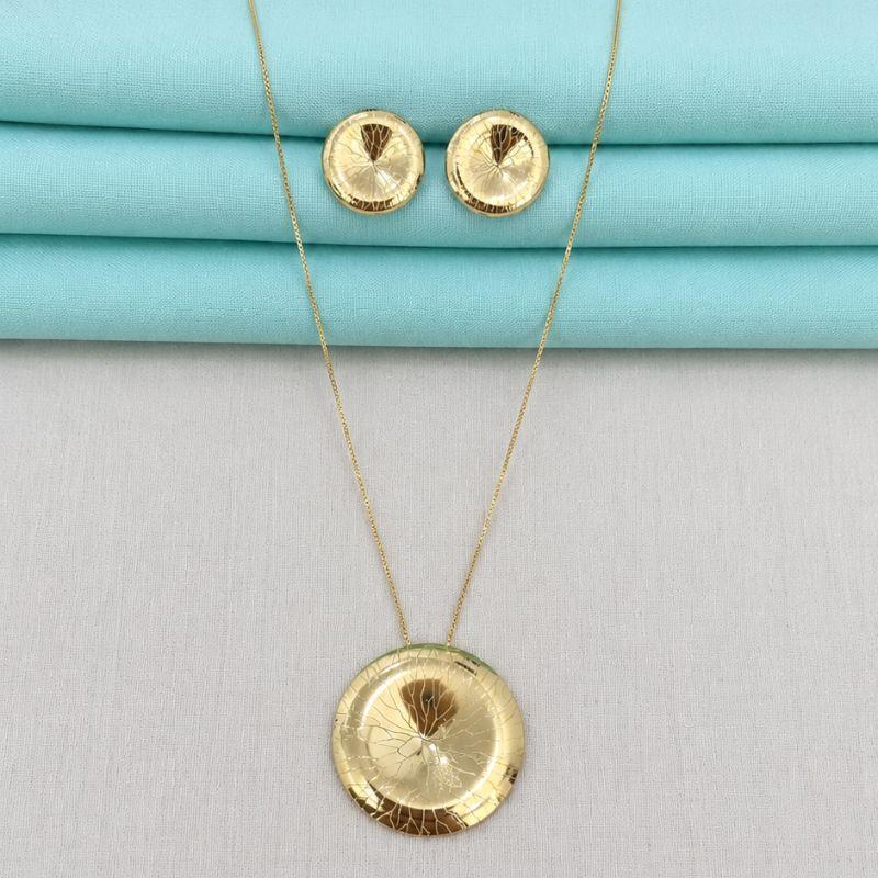 CONJUNTO ORBIT BANHADO A OURO