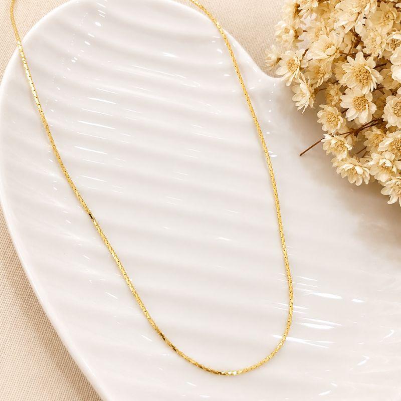 CHOKER DUPLA VENEZIANA BANHADA OURO